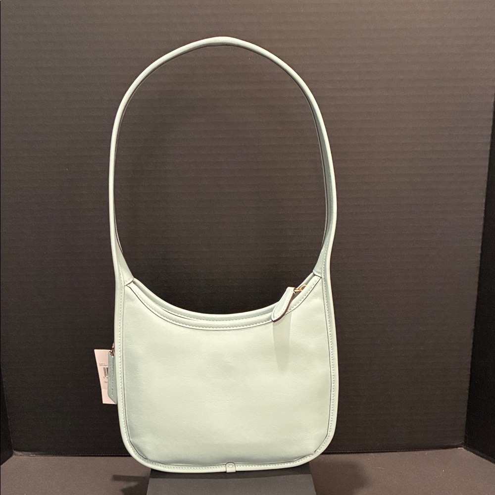 Coach Curve Leather Shoulder Bag in Light Blue